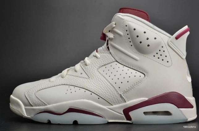 TBkick Air 6 Jordan 384664-116 white Maroon Retro 0724